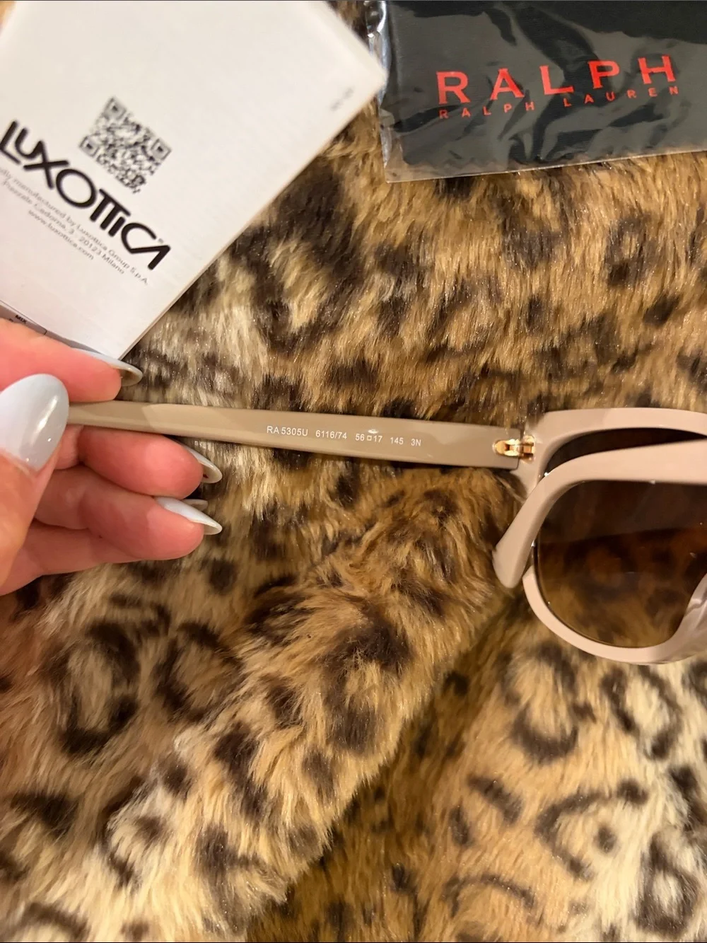 RALPH LAUREN cream colored sunglasses
